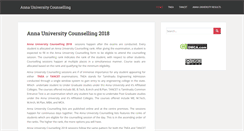 Desktop Screenshot of annauniversitycounselling.org